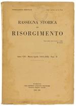 Rassegna Storica Del Risorgimento. Anno Xxi. Marzo-Aprile 1934. Fasc. Ii