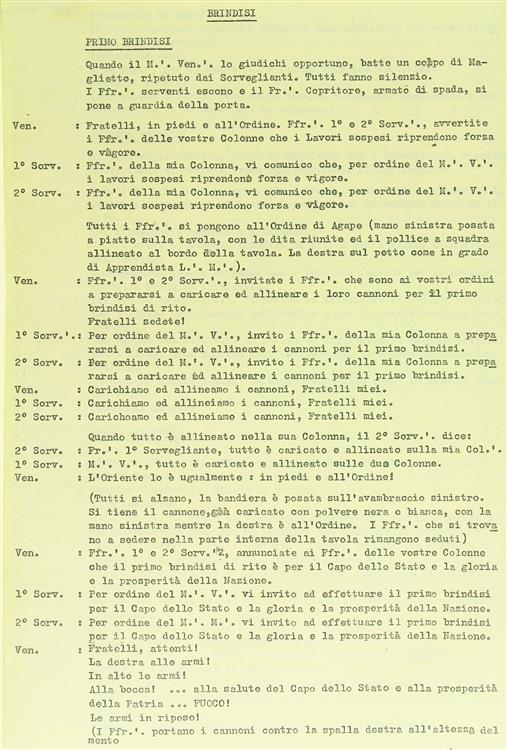 Rituale Delle Agapi Massoniche (Ristampa Anastatica)