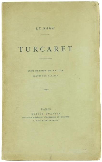 Turcaret - Le Sage - copertina