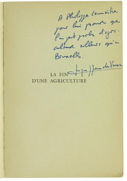 La Fin D'Une Agriculture. Bilan De La V République