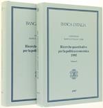 Ricerche Quantitative Per La Politica Economica 1995. Convegno Banca D'Italia. Cide. Perugia, 2-4 Novembre 1995