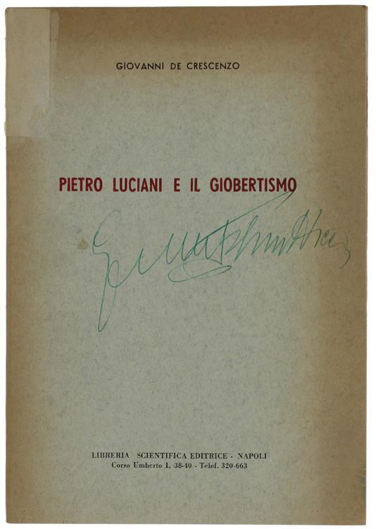 Pietro Luciani E Il Giobertismo - Giovanni De Crescenzo - copertina