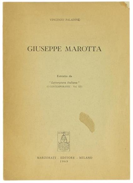 Giuseppe Marotta - Vincenzo Paladino - copertina