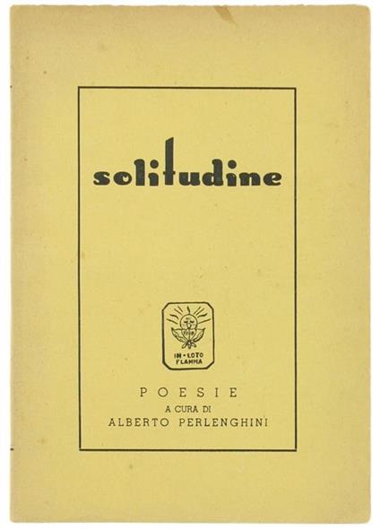 Solitudine. Poesie - Alberto Perlenghini - copertina