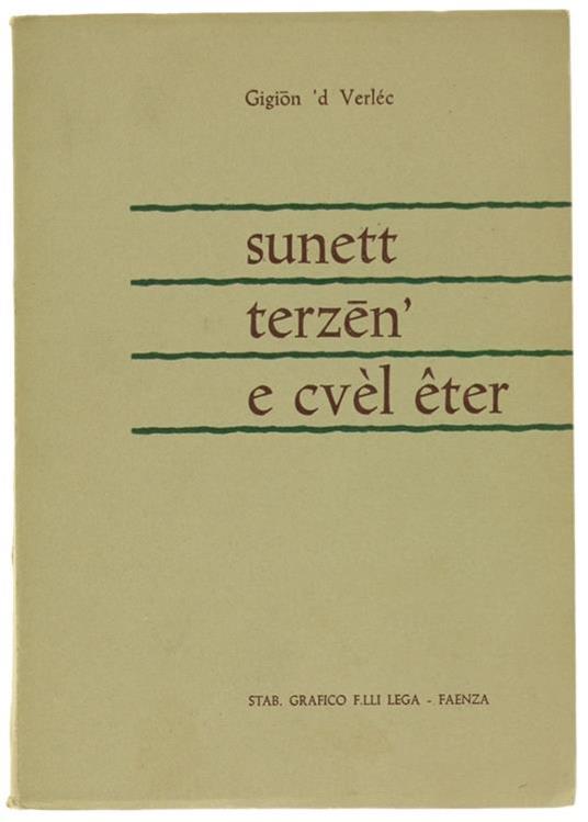 Sunett Terzen' E Cvel Eter - Luigi Montroni - copertina