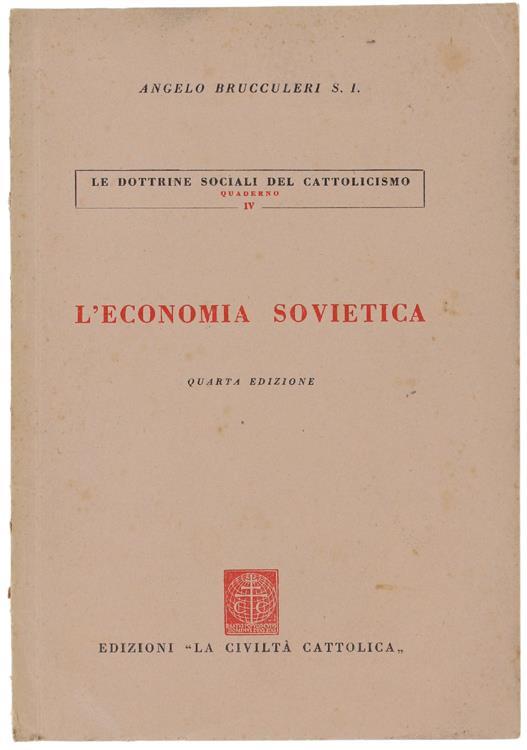 L' Economia Sovietica - Angelo Brucculeri - copertina