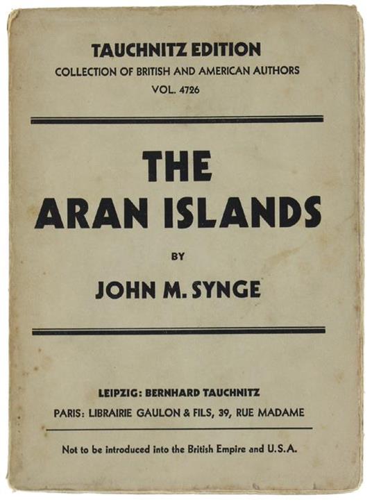 The Aran Islands - John M. Synge - copertina