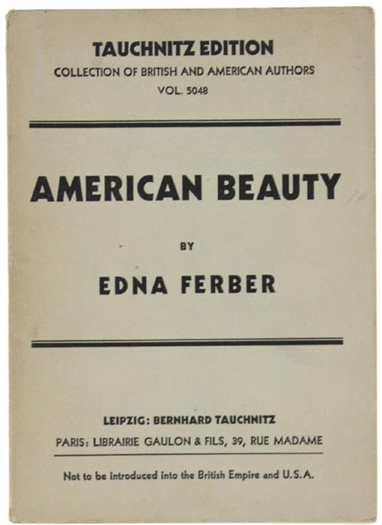 American Beauty - Edna Ferber - copertina
