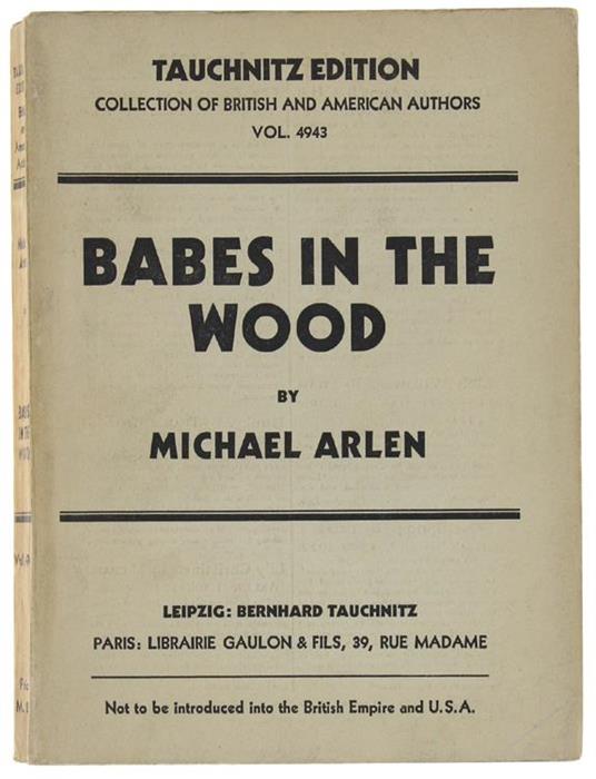 Babes In The Wood - Michael Arlen - copertina