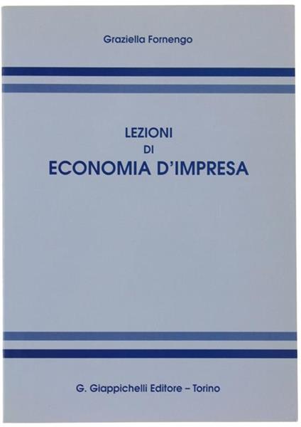 Lezioni di economia d'impresa - Graziella Fornengo - copertina