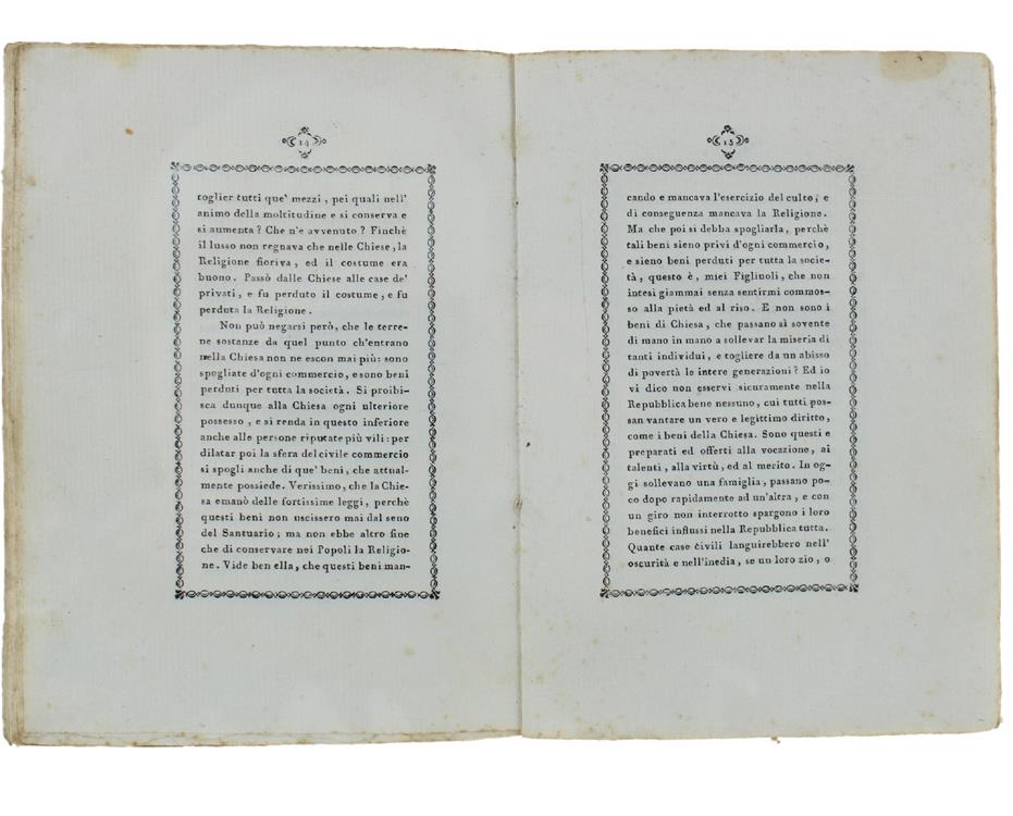 Omelia Dall'ill.Mo e Rev.Mo Monsignore Fr. Deodato Turchi Recitata Nel Giorno Di Pentecoste Dell'anno M.Dcc.Xcii Sopra I Beni Temporali Della Cattolica Chiesa