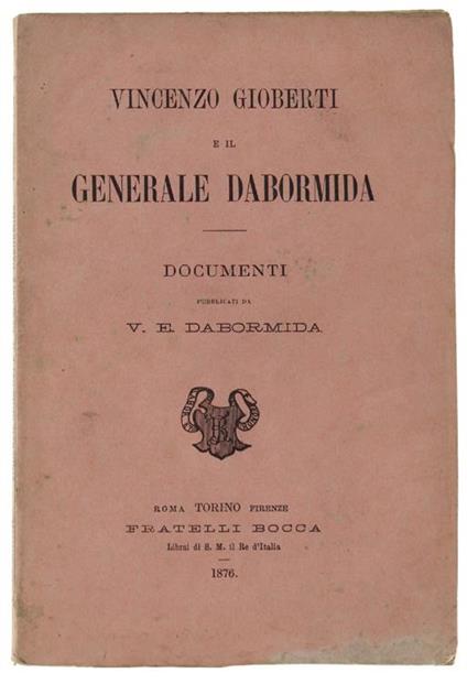Vincenzo Gioberti e Il Generale Dabormida - copertina