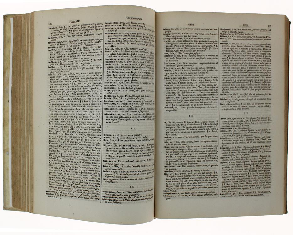Lexicon Latini Italique Sermonis In Usum Scholarum Novum In Ordinem Digestum Atque Emendatum. Editio Septima - Vocabolario Italiano-Latino Ad Uso Delle Scuole Riordinato e Corretto. Settima Edizione Riveduta e Accresciuta