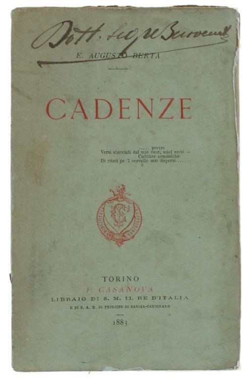 Cadenze - Augusto Berta - copertina
