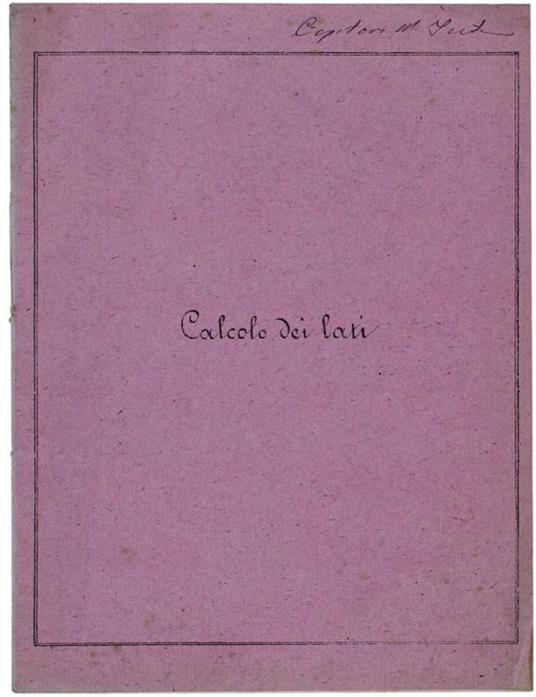 Calcolo Dei Lati - copertina
