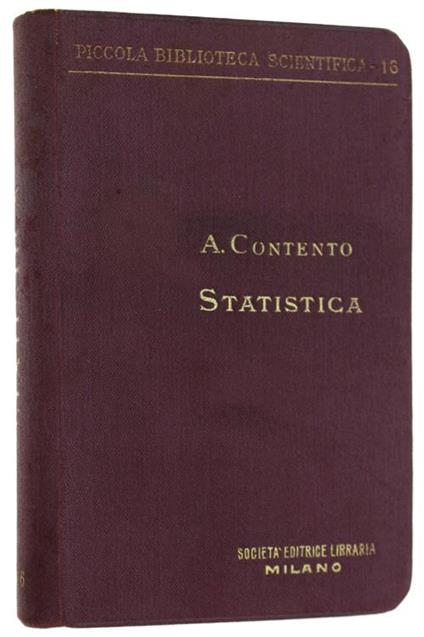 Teoria Statistica Generale e Demografica - Aldo Contento - copertina