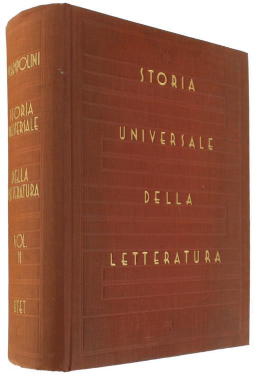 Storia Universale Della Letteratura. Volume Secondo - Giacomo Prampolini - copertina