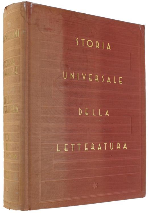 Storia Universale Della Letteratura. Volume Terzo - Parte Seconda - Giacomo Prampolini - copertina
