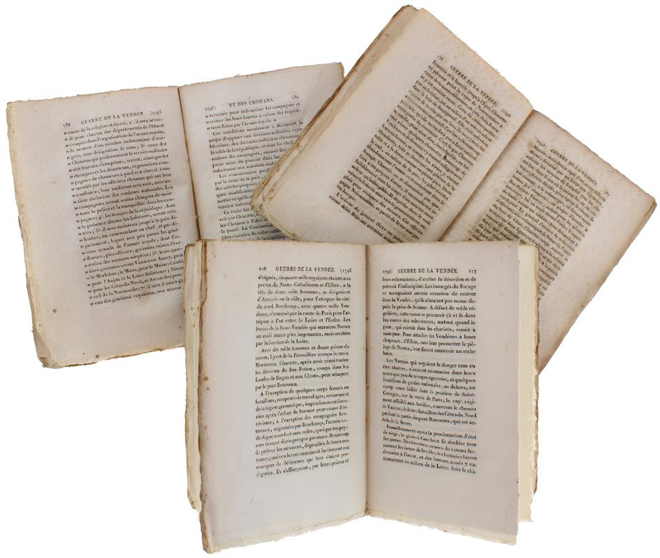 Histoire De La Guerre De La Vendee Et Des Chouans, Depuis Son Origine Jusqùà La Pacification De 1800. Tome I - Ii - Iii