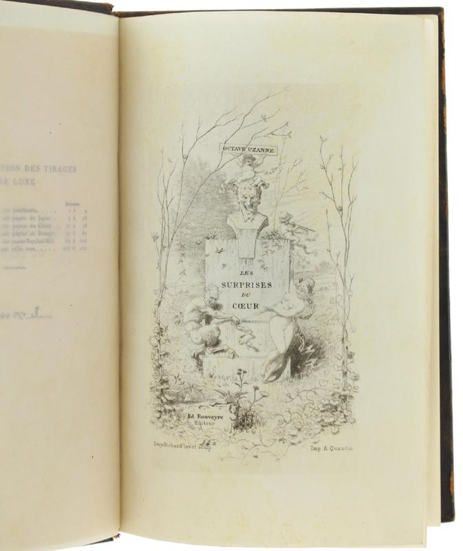 Les Surprises Du Coeur. [Exemplaire Sur Parchemin]