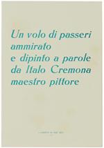 Un Volo di Passeri Ammirato e Dipinto a Parole. I Libretti di Mal'Aria 300