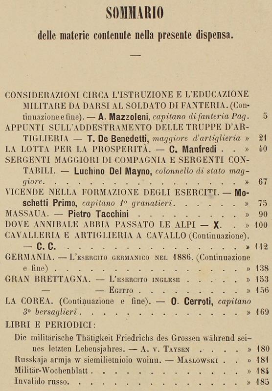 Rivista Militare Italiana. Dispensa X - Ottobre 1886