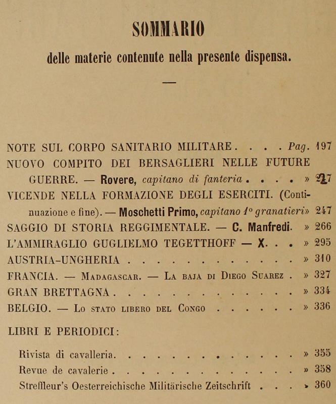 Rivista Militare Italiana. Dispensa XI - Novembre 1886
