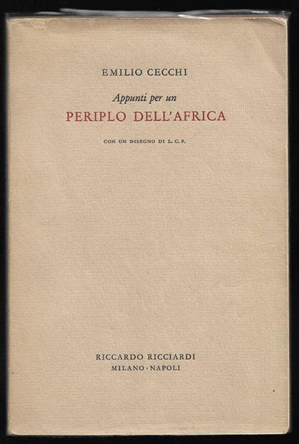 Appunti per un periplo dell'Africa - Emilio Cecchi - copertina