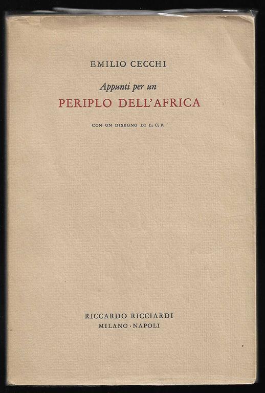 Appunti per un periplo dell'Africa - Emilio Cecchi - copertina