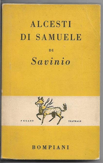 Alcesti di Samuele - Alberto Savinio - copertina