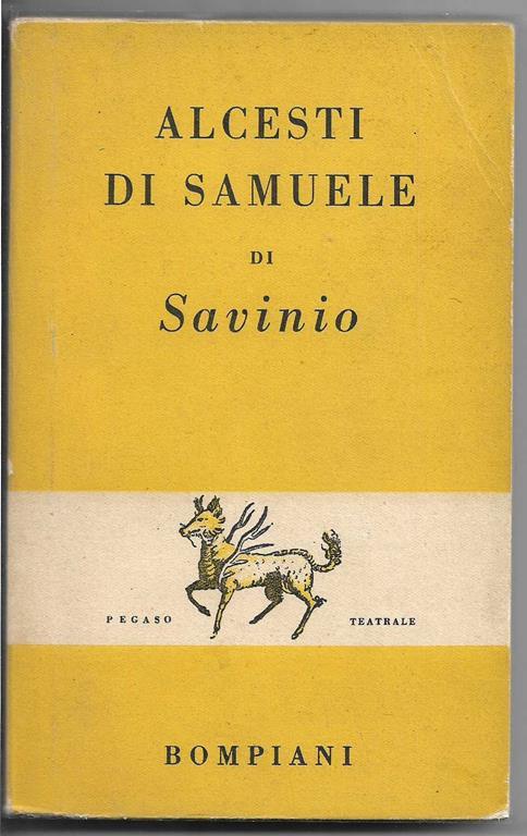 Alcesti di Samuele - Alberto Savinio - copertina