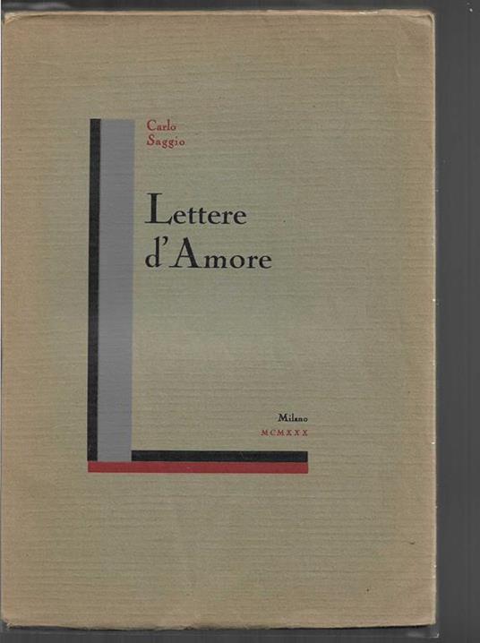 Lettere d'amore con 10 xilografie a due toni di Francesco Dal Pozzo - Carlo Saggio - copertina