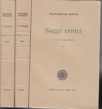 Saggi critici a cura di Luigi Russo - Francesco De Sanctis - copertina