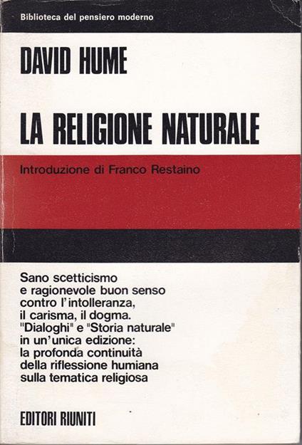 La religione naturale - David Hume - copertina