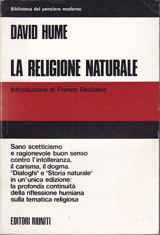 La religione naturale - David Hume - copertina