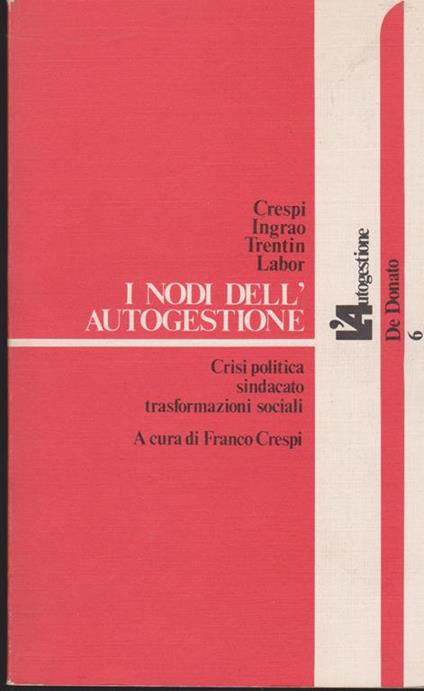 I nodi dell'autogestione Crisi politica, sindacato, trasformazioni sociali - Franco Crespi - copertina