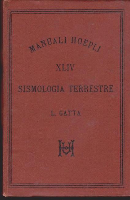 Sismologia terrestre - Luigi Gatta - copertina