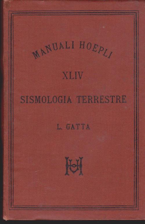 Sismologia terrestre - Luigi Gatta - copertina