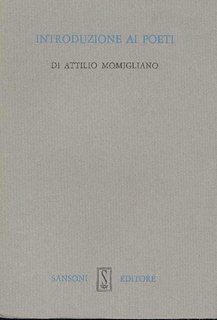 Introduzione ai poeti - Attilio Momigliano - copertina