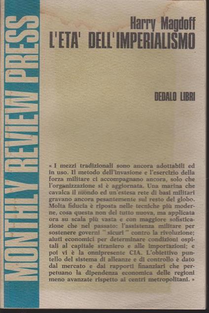 L' età dell'imperialismo - Harry Magdoff - copertina