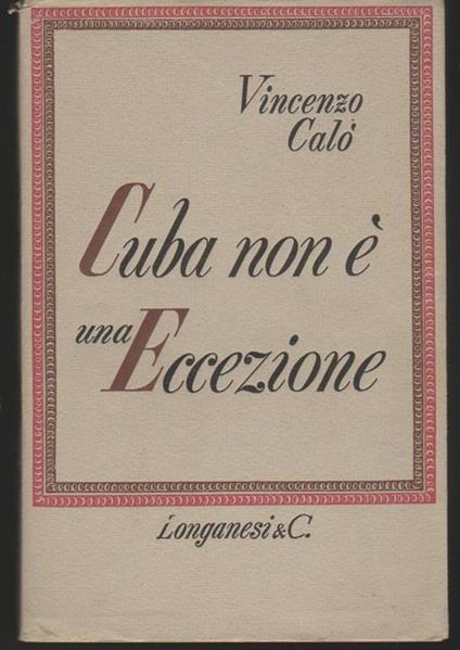 Cuba non é un'eccezione - Vincenzo Calò - copertina