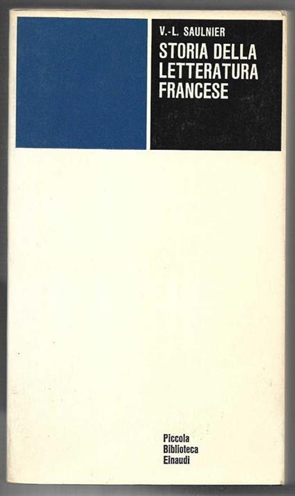 Storia della letteratura francese - V. Louis Saulnier - copertina
