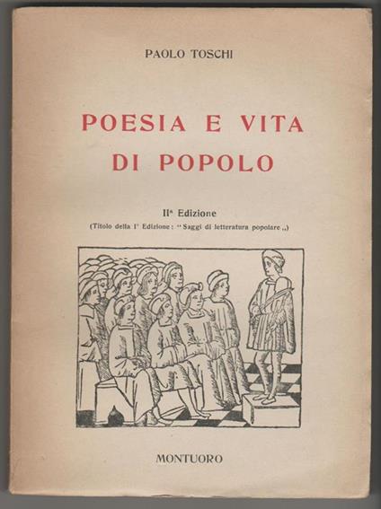 Poesia e vita di popolo II edizione - Paolo Toschi - copertina