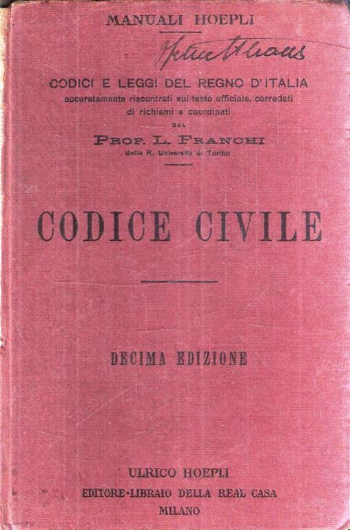 Codice Civile - Luigi Franchi - copertina