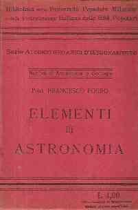 Elementi Di Astronomia - Francesco Porro - copertina