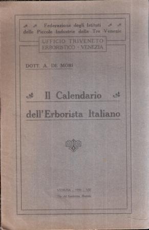 Il Calendario Dell'erborista Italiano - Alessandro De Mori - copertina