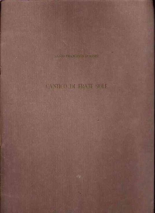 Cantico Di Frate Sole - Francesco d'Assisi (san) - copertina