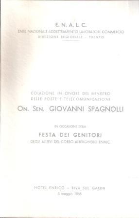 Menù In Occasione Della Festa Dei Genitori Degli Allievi Enalc - copertina