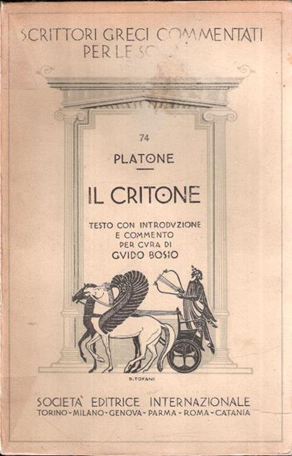 Il Critone - Platone - copertina