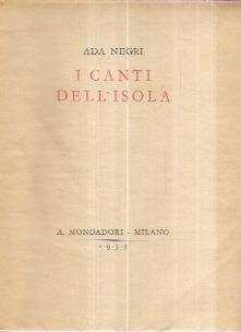 I Canti Dell'isola - Ada Negri - copertina
